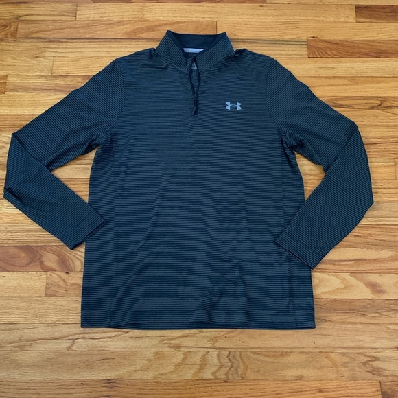 Under Armour Striped Long Sleeve Cold Gear Shirt Sz M - Picture 5 of 8